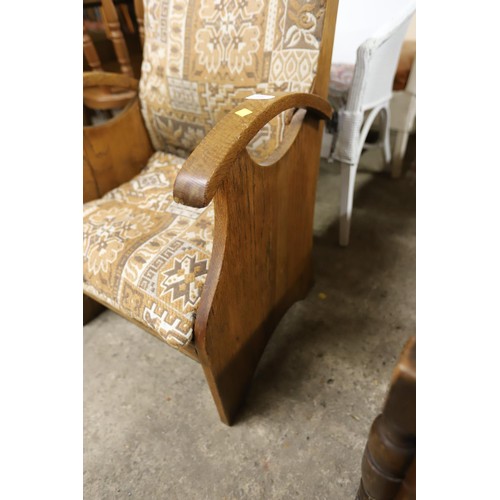 690 - low oak framed chair