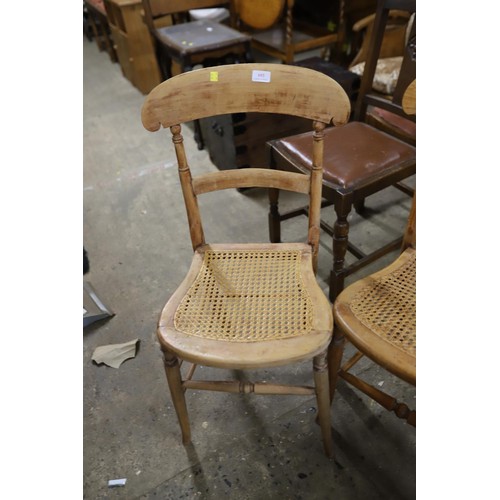 693 - pair of bergere seated bedroom /hall chairs