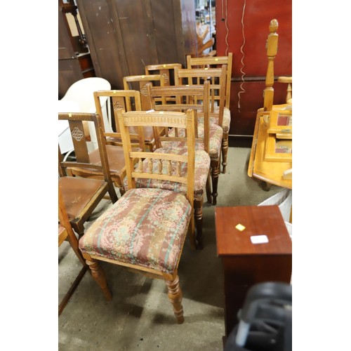 694 - set of 3 + 1 other upholstered dining chairs