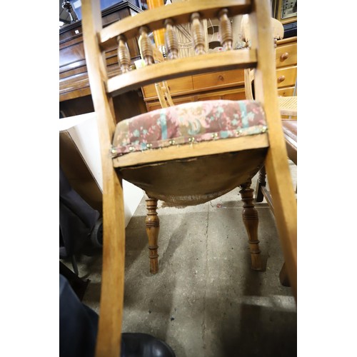 694 - set of 3 + 1 other upholstered dining chairs