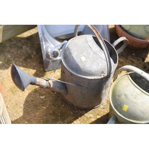 24 - 3 galvanised watering cans