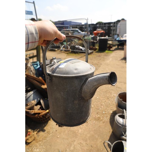 54 - Pair of galvanised metal watering cans