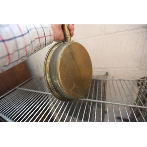 501 - Brass bed warming pan