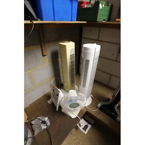 170 - 2 fan heaters & small fan with user guide - warranted until 12 noon Tuesday following the above sale