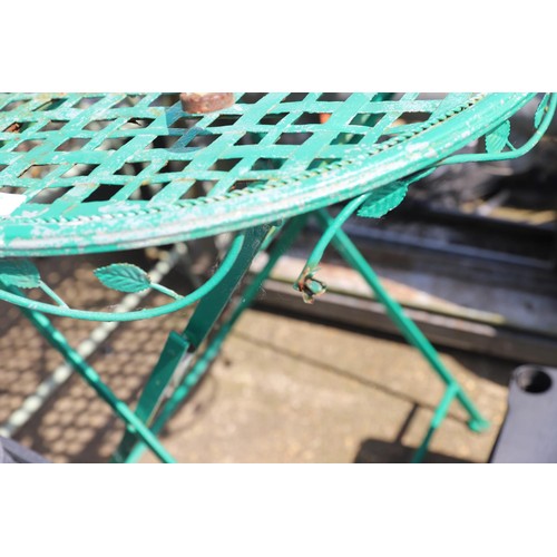 67 - folding metal table & chair