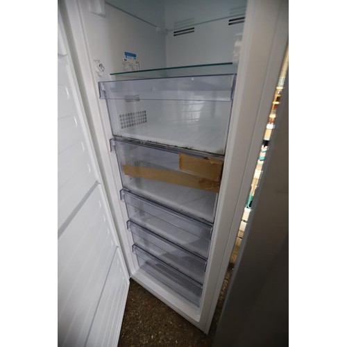 238 - Beko upright freezer - warranted until noon Tues following the above sale