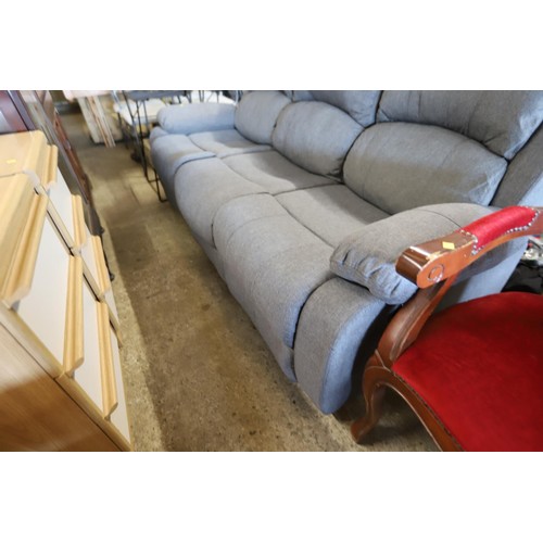 606 - Grey recliner 3-seater settee