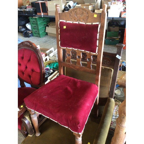 607 - 2 x antique chairs