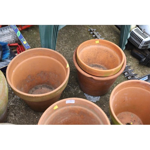 26 - 7 terracotta pots