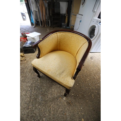 105 - yellow tub chair