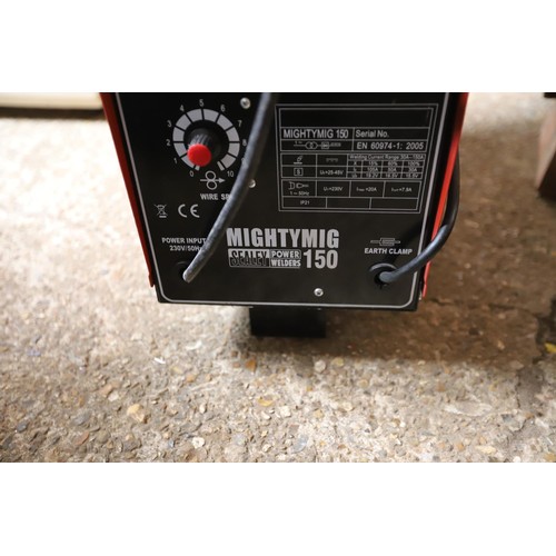 228 - 150amp Sealey mig welder with gas bottle