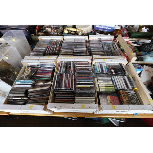 336 - 6 small crates of CD's & cassettes