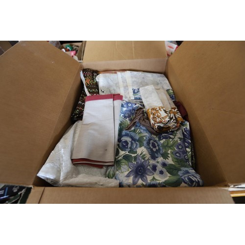 338 - Box of various fabric