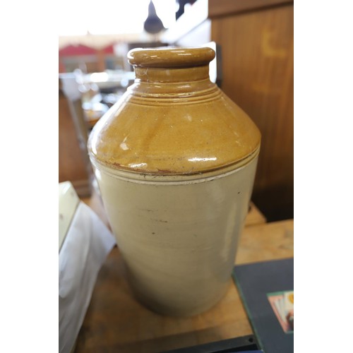 390 - Stoneware flagon, 17