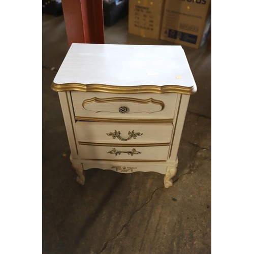 598 - 2 French bedside cabinets