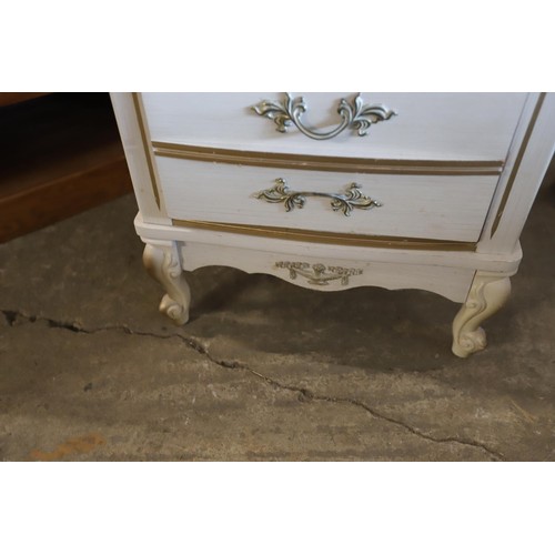 598 - 2 French bedside cabinets