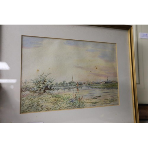 173 - 3 x signed small watercolours by  G Baird of river scenery