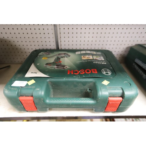 248 - Bosch PSR 14 4LI drill - battery - warranted until 12 noon Tuesday following the above sale