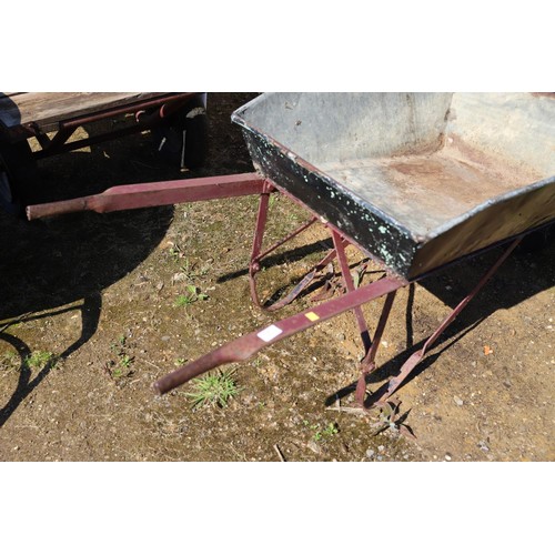 4 - vintage metal wheelbarrow