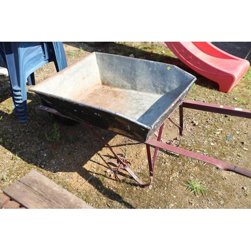 4 - vintage metal wheelbarrow