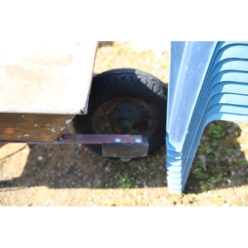 4 - vintage metal wheelbarrow