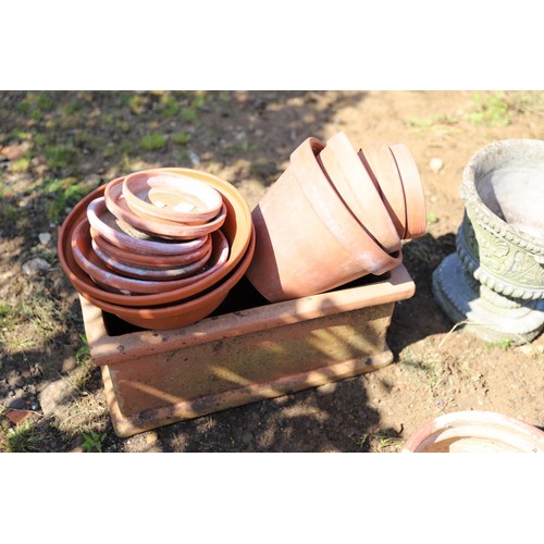 64 - Terracotta pots & planter