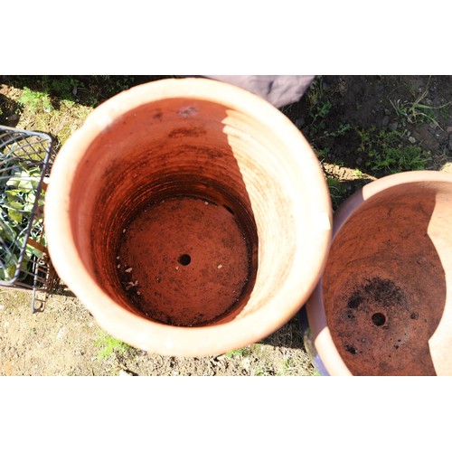 71 - 3 terracotta large pots