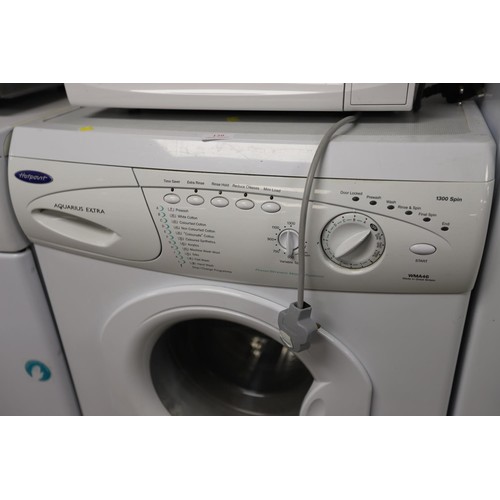 120 - Hotpoint Aquarius extra washing machine - warranted until 12 noon Tuesday following the above sale