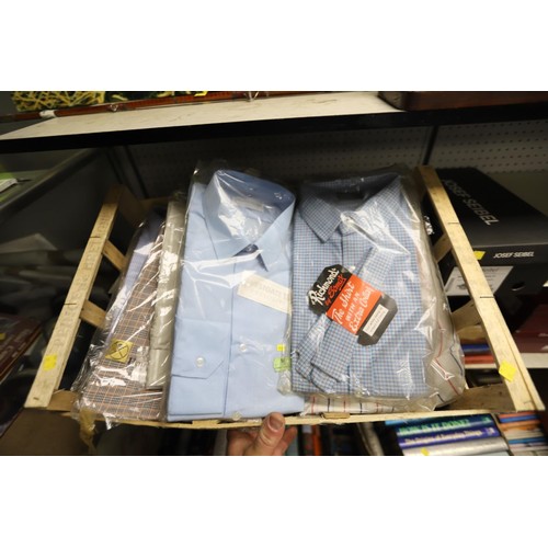 225 - Crate of brand new men's shirts (various colours & sizes)