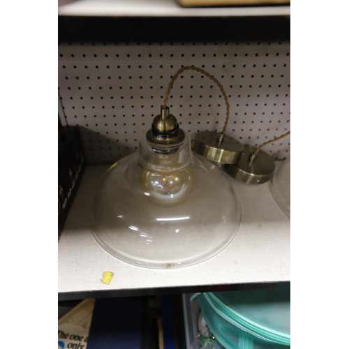 236 - 2 glass shade lights