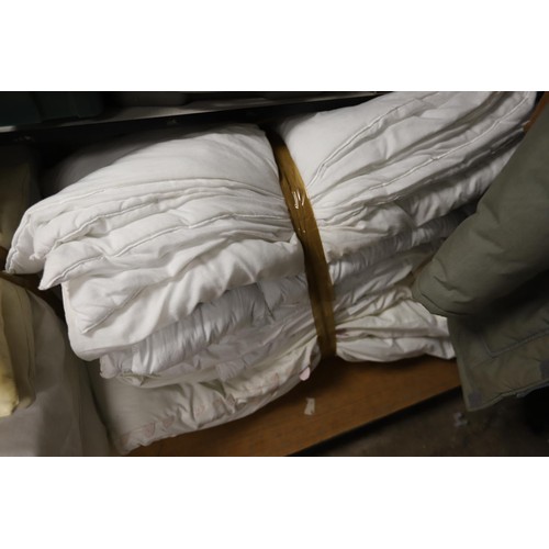 252 - 2 bundles of pillows & bundle of duvets