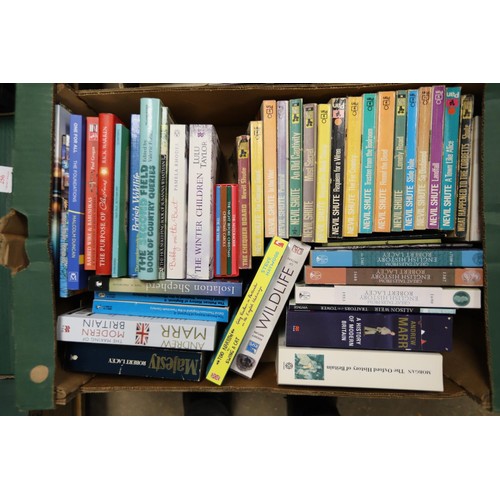 256 - 8 boxes of various books