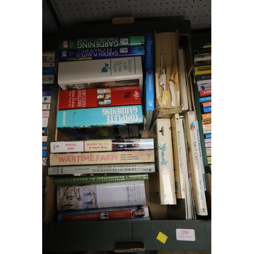 259 - 8 boxes of various books