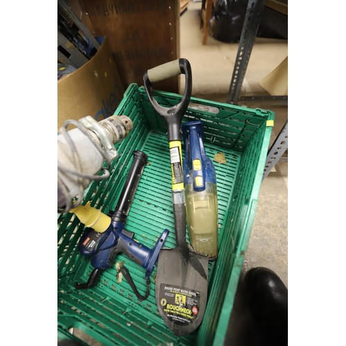 273 - Ryobi 18v tools & drill 110v & spade (small)