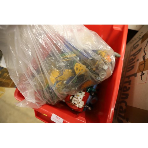 284 - Box of toys & Meccano