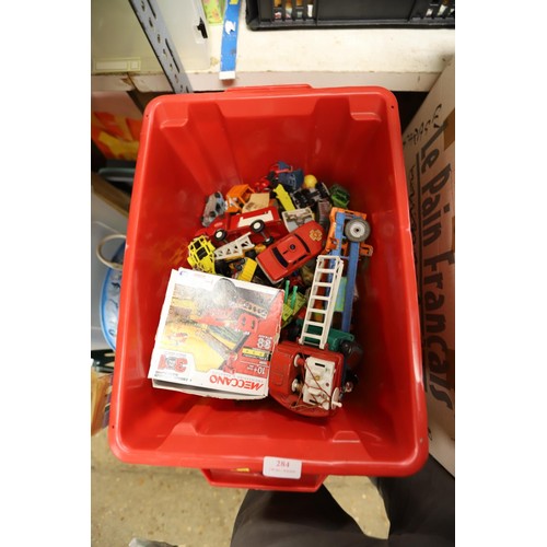 284 - Box of toys & Meccano