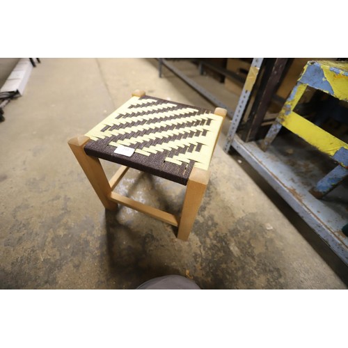 293 - Industrial metal stool & 1 other