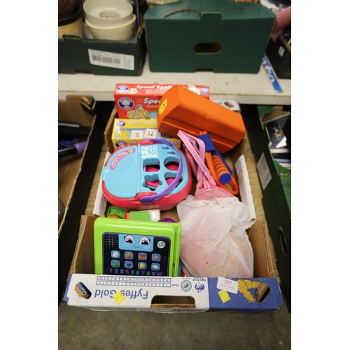 297 - Leap Frog activity picnic basket & till - all working with all pieces, 2 Orchard Toy games, Mr Potat... 