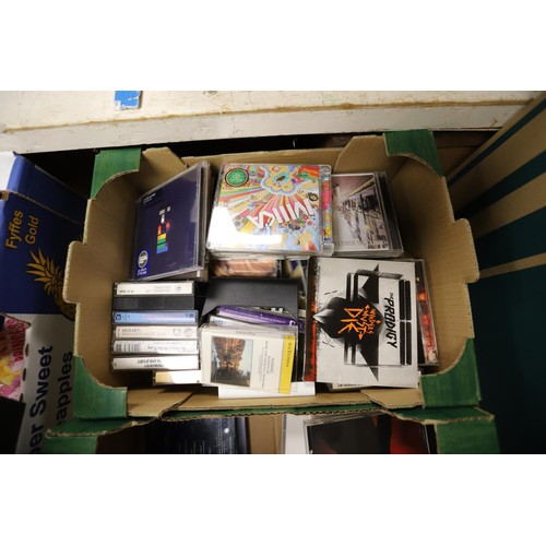 298 - 3 crates of music CD's, cassettes, tapes