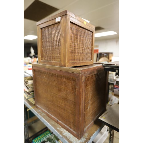 301 - 2 wooden storage boxes