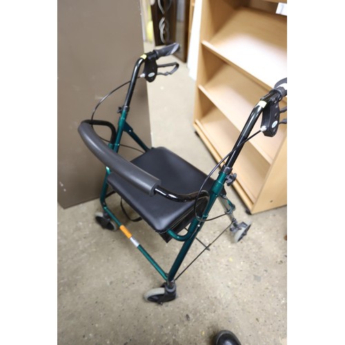 333 - Green mobility walker with all extras