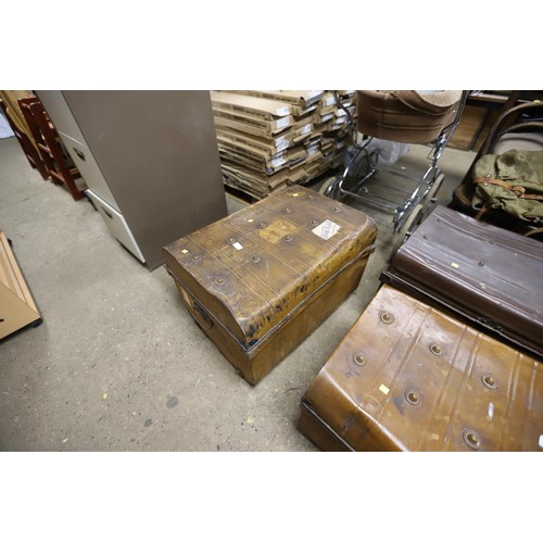 336 - Vintage metal trunk x2