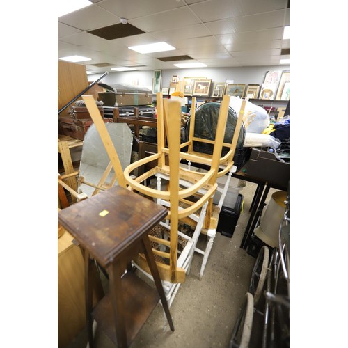 341 - Qty of various chairs, plant stand, mirrors, etc