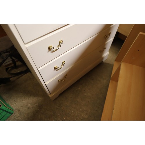 363 - White 5 drawer chest