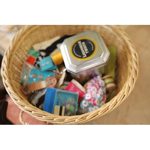 388 - Sewing basket & contents