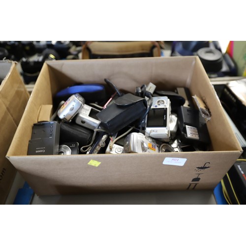 501 - Boxed qty of small digital cameras