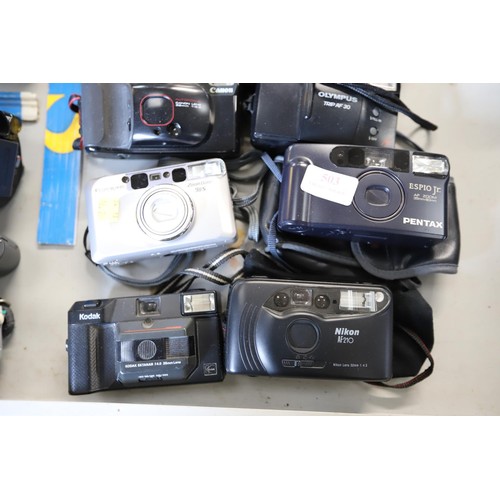 503 - 10x point & shoot 35mm cameras, incl Olympus trip