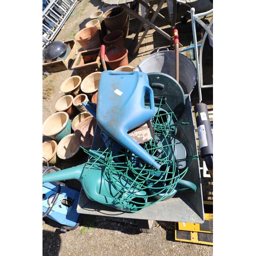 80 - qty of garden tools & wheelbarrow etc