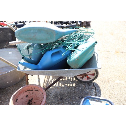 80 - qty of garden tools & wheelbarrow etc