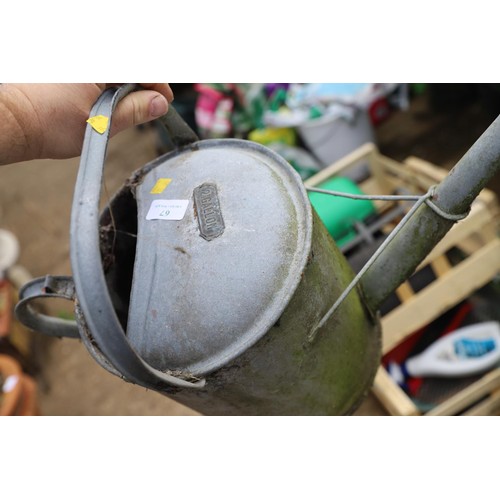 67 - 2 gallon galvanised watering can